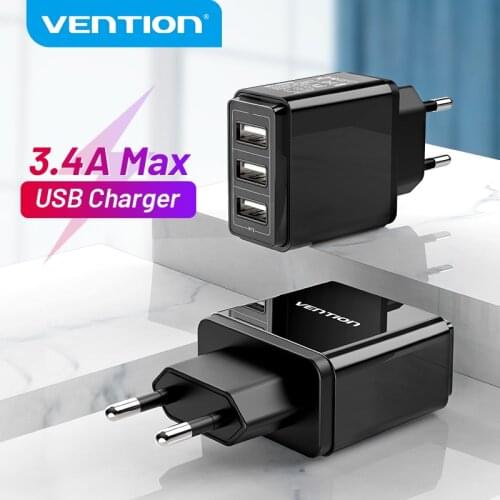 Vention USB Charger USB Wall Charger EU Adapter for iphone Xs 12 11 Samsung Huawei Mate 30 Xiaomi Fast Wall Mobile Phone Charger