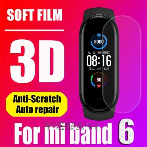 Mi Band 6 5 Protective Film Screen Protector For Xiaomi Mi Band 6 NFC Smart Wristband Soft TPU Hydrogel Film