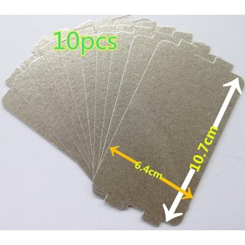 10pcs Thicker Spare parts for microwave ovens mica microwave 10.7*6.4cm mica sheets microwave oven plates