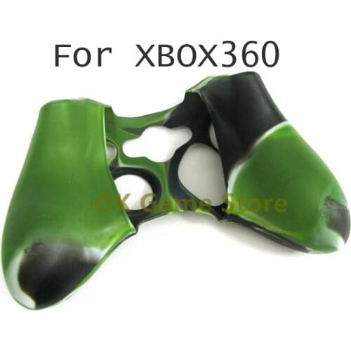 2pcs/lot For XBOX 360 Game Controllers Camouflage Silicone Rubber Protective Skin Shell Case Cover Wireless Controller