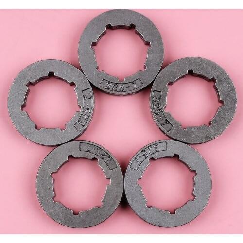 5pcs/lot Sprocket Rim For Husqvarna 340 346XP 345 350 351 353 357 Chainsaw .325 Pitch 7 Teeth Small Spline ID 19mm