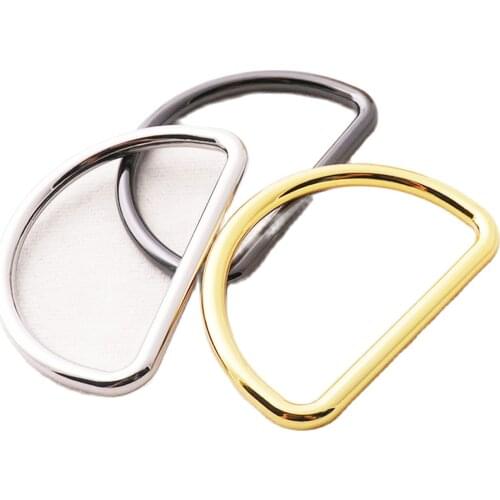 8 PCS Metal Silver/Gold/Gunmetal D Ring Buckles Webbing Purse Bag Handbag Dog Collar Rings Purse Hardware D-ring-45mm