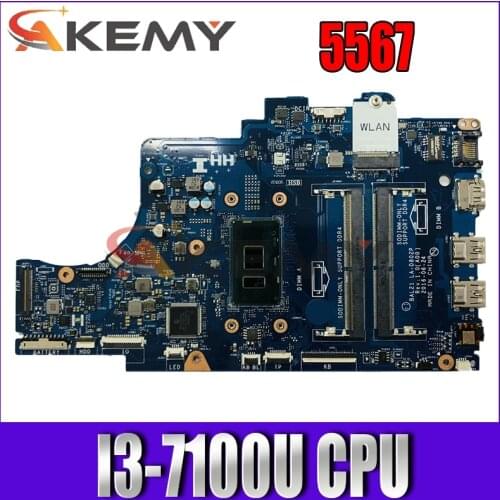Akemy BAL21 LA-D802P FOR DELL Inspiron 15 5567 Laptop motherboard With I3-7100U DDR4 Main board full tested