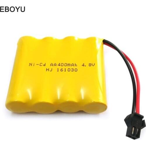 EBOYU 4.8V 400mAh Rechargeable Ni-Cd AA Battery Pack SM 2P Plug for YD003 1801 1802 RC Car RC Racing Drifting Vehicle Truck