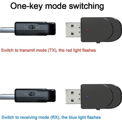 Wireless BT5.0-Compatible Transmitter Receiver Mini USB Adapter Dongle for PC Car TV Speaker Transfer 3 in 1 50LA