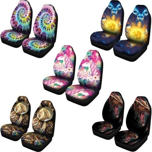 AIMAAO Car Seat Cover Auto Accessories Car Front 3D Printing Suitable For Most Cars Comfortable All Seasons