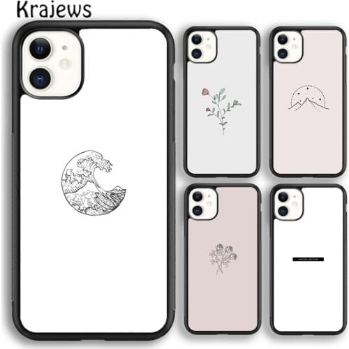 Krajews Minimal Aesthetics Phone Case Cover For iPhone 5s SE 6s 7 8 plus X XS XR 11 12 pro max Samsung Galaxy S8 S9 S10 Plus