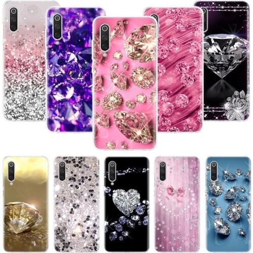 Diamonds glitter decoration Case for Xiaomi Redmi Note 10 9 9S 8 7 6 8T 8A 7A 6A S2 K30 K20 MI 9 8 CC9 F1 Lite Pro Soft TPU Phon
