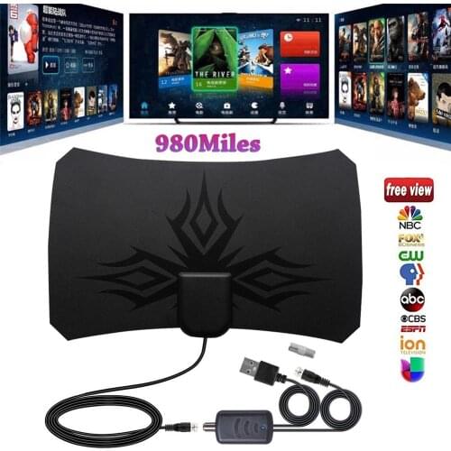 2020 new 980 mile Digital Antenna TV Aerial indoor Amplifier Signal Booster DVB-T2 clear HDTV antenna Satellite Signal receiver