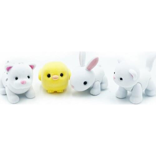 12cm Original doll joints Hairy animals lovely chick dog cat rabbit toy Lovely Pet shop animal action figure small doll toys