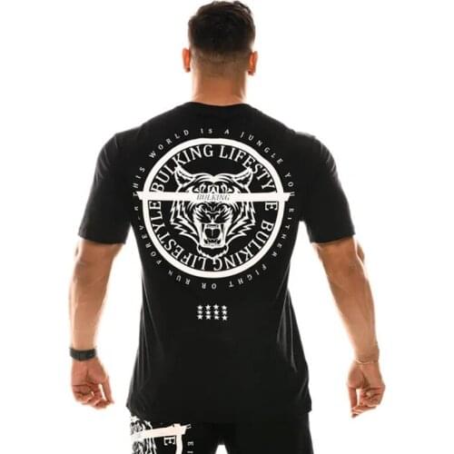 New Brand clothing Gyms Workout Slim Fit Tight t-shirt mens Fashion fitness homme t shirt men fitness Summer tops Streetwear