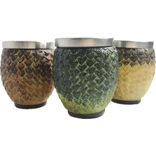 Dragon Eggs Resin Stainless Steel Coffee Mugs Drinkware Mark Tankard