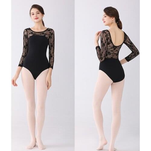Ballet Dance Leotards Women 2021 New Arrival Net Sleeve Gymnastics Exercise Costume Adult High Quality Ballet Dancing Leotard