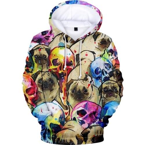 Cute Dog streetwear clothes French Bulldog 3d Hoodies Sweatshirts Men/Women Harajuku Kids Autumn Winter oversized hoodie