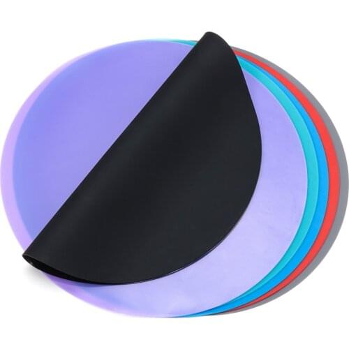 Soft Silicone Non-Stick Round Microwave Mat Heat Resistant Baking Pad Table Mate Pastry Tray Cooking Tool Home Kitchen Accessori
