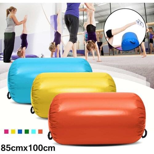 85x100cm Airtrack Inflatable Gymnastics Gym Air Mat Floor Home Gymnastics Exercise Inverted Backflip Round Column Tumbling Mat