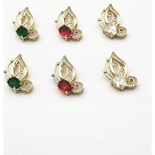 New arrival! 22x16mm 50pcs Cubic Zirc/Crystal Butterfly Charm for Ear DIY Making parts,Jewelry Accessories Findings & Component