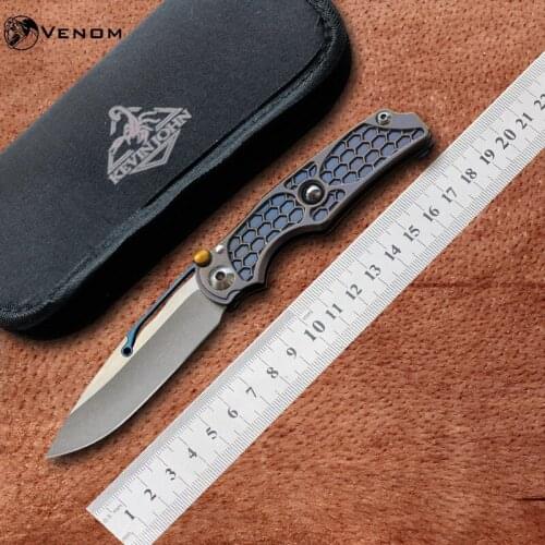 Kevin john NEW Tilock Folding knife high quality outdoor knives Titanium handle M390 pocket Knife survival Tactical EDC tools