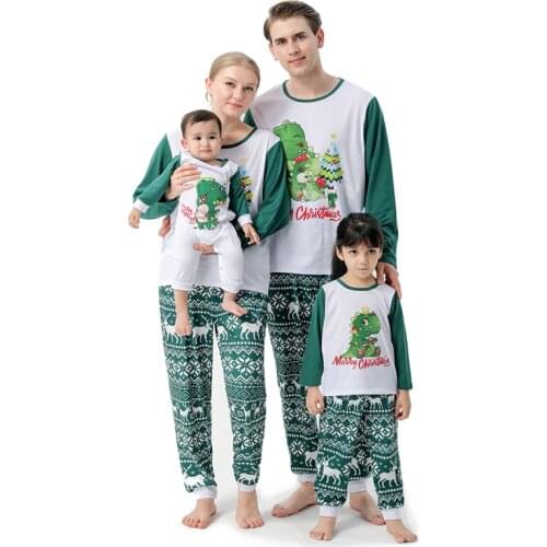 Christmas Deer Pajamas Set Cartoon Family Matching Outfits Father Mother Children Baby Sleepwear Xmas Mommy and Me Pjs Clothes