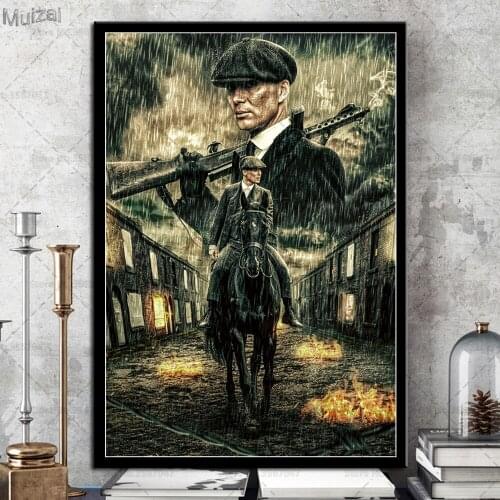 Peaky Blinders Poster Cillian Murphy TV Show Canvas Painting Posters and Prints Wall Art Picture for Living Room Home Decor