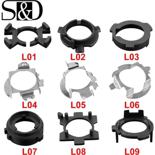 S&D 2pcs H7 LED Headlight Base Holder Adapter Socket Connector for KIA Mitsubishi Mercedes-Benz Ford Volkswagen Citroen Opel