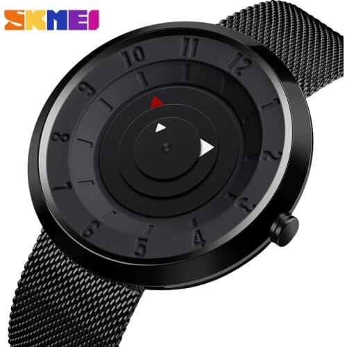 SKMEI Fashion Watches Men Business Quartz Wristwatches 3Bar Waterproof Casual Stainless Steel Strap Watch Relogio Masculino 9174