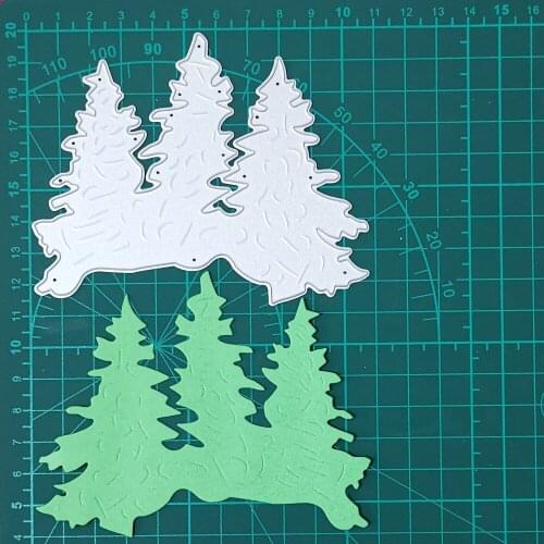 Three Christmas Trees Metal Cutting Dies Cut Die Mold Xmas Tree Scrapbook Paper Craft Knife Mould Blade Punch Stencils Dies 2020