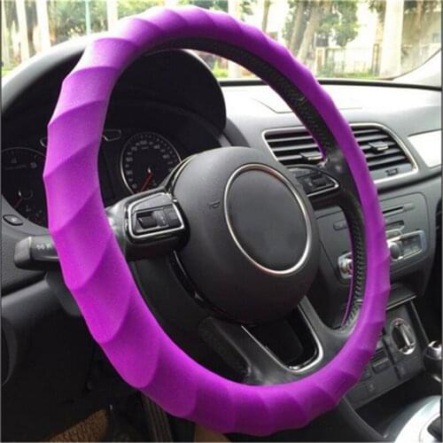 Hot Sale Anti-Slip Auto Decoration Universal Car Silicone Steering Wheel Cover