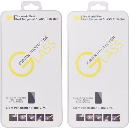 Resilient Empty Box Plastic Case for Mobile Phone Tempered Glass Protective Film Retail Box Wholesale 800pcs/lot