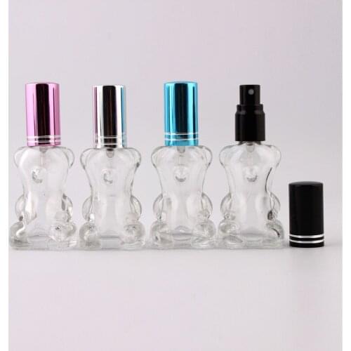 XYZ 1 Colors 10ml Fashion Empty MIni Glass Perfume Bottle With Spray&Empty Perfume Case With Colorful atomiseur de parfum rechar