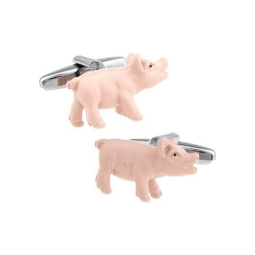 Pink Pig Cufflink Cuff Link 15 Pairs Wholesale Free Shipping
