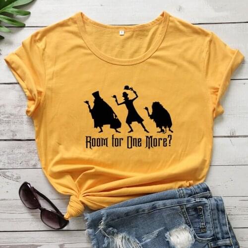 Room For One More T-shirt Women Short Sleeve Hipster Grunge Tee Shirt Top Funny Halloween Gift Tshirt