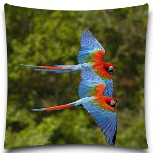 Animal Bird Parrot Pattern Throw Supplies Cushion Cover Home Pillow Case