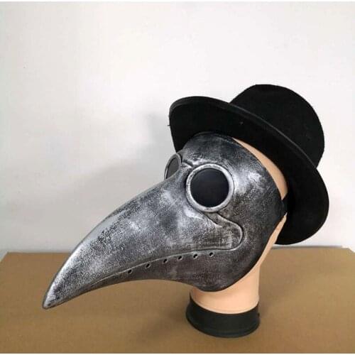 1pc Cosplay Steampunk Plague Doctor Mask Latex Bird Beak Masks Long Nose Carnival Party Event Ball Costume Props