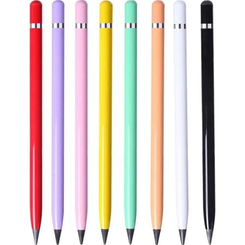 1pcs Unlimited Writing Pencils Colored Metal Eternal Pencil No Ink Pen for Writing Art Sketch Painting Tool Kids Novelty Gifts