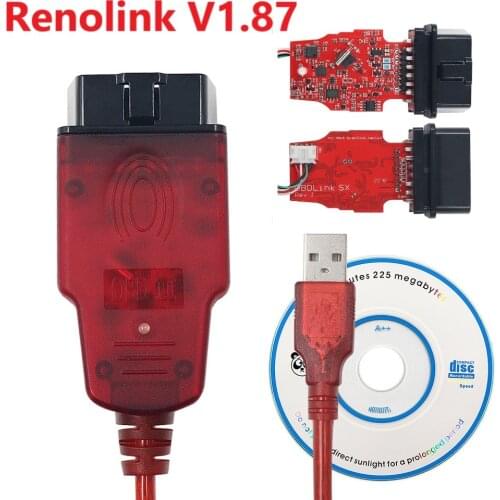 2021 New V1.87 Renolink OBD2 Diagnostic Interface For Re-nault/D-acia Vehicles ECU Programmer Airbag/Key Coding Multi-Function