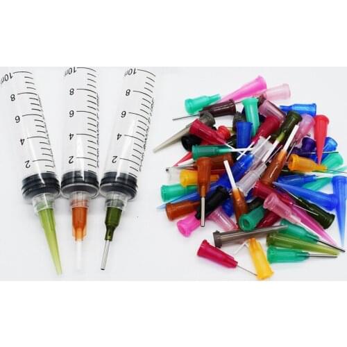 3pcs 10CC Syringe SMT SMD PCB Solder Flux Paste Adhesive Glue Liquid Dispenser EFD Welding Fluxes 3pcs Needle Cap