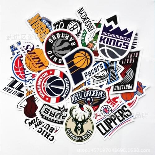 30-32 Pcs Sport Basketball Football League Team Logo Decoration Suitcase Sticker Diy Diary Scrapbooking Label Sticker Stationery