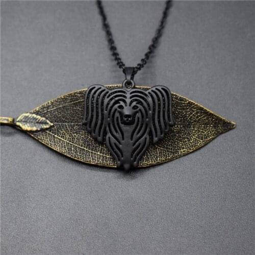 4 Colors New Chinese Crested Charm Necklace Trendy Metal Dog Jewellery Chinese Crested Pendant Necklace Women