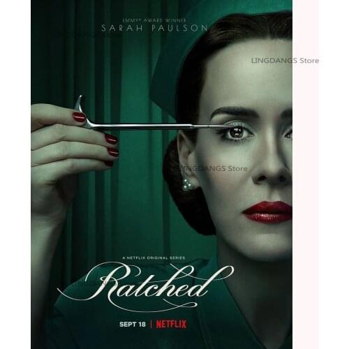 5d Diy Diamond Painting Classic Movie Ratched Season 1 Poster Diamond Mosaic Embroidery Cross Stitch Full Drill Home Decor Gift