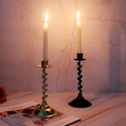 60% Hot Sales!!! Candle Holder Eco-friendly Fadeless Wrought Iron Desktop Candle Stand Decor for Dorm