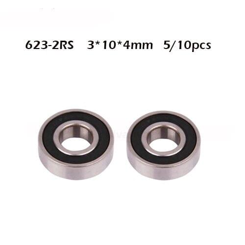 623RS Bearing ABEC-1 3x10x4 mm ( 5/10 Pcs ) Miniature 623-2rs Ball Bearings 623 RS 2RS Bearing