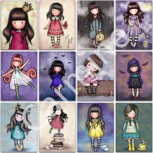 5D DIY Cartoon Girl princess Diamond Painting Cross Stitch Diamond Embroidery Handmade Full Round&Square Drill Home Decoration