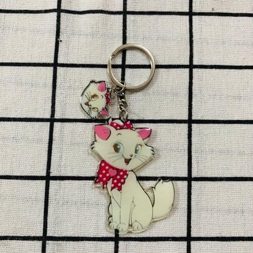Disney Marie Cat Anime Action Toy Figures Cartoon Products Accessories Acrylic Keychain Pendant Ornament Unisex Gifts