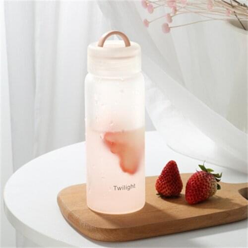 420ml Matt Glass Water Bottle Durable Simple Water Bottle For Girls Mini Portable Cute School Office Travel Coffee Tea Cup