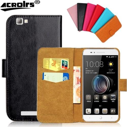 ZTE Blade A610 Case 5" 6 Colors Flip Wallet Cases For ZTE Blade A610 Soft Exclusive Leather Phone Cover Bag Black