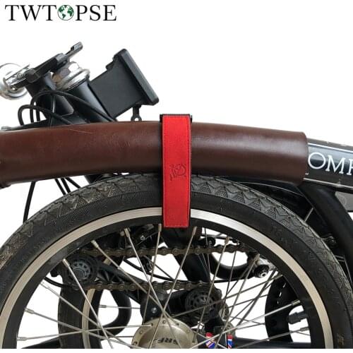 TWTOPSE Bicycle Frame Wheel Fixed Strap For Brompton Folding Bike 3SIXTY PIKES Binding Belt Hook Loop Cycling Pants Strap 1 Pair