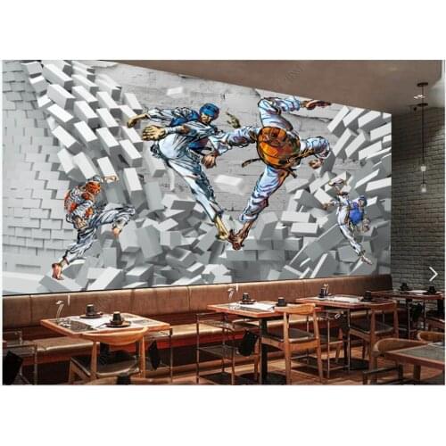 Photo wallpaper 3d on the wall custom mural Taekwondo competition promotional activities tooling Wallpaper for walls in rolls