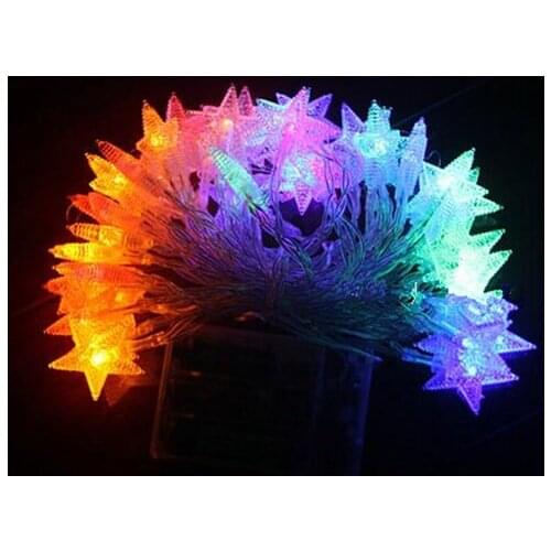10pcs Star shaped AA battery powered fairy string lights 3.5M 30LED lights Xmas/Wedding/Christmas Home Garden decor-Warm white