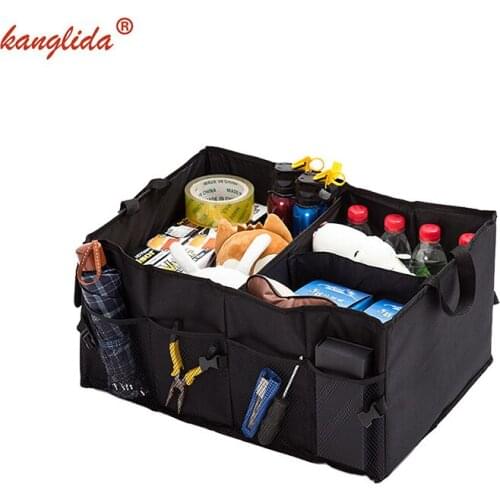 KANGLIDA Car Storage Box Organizer Bag Stowing Tidying 600D Oxford Cargo Storage Bag for Car Auto SUV Trunk